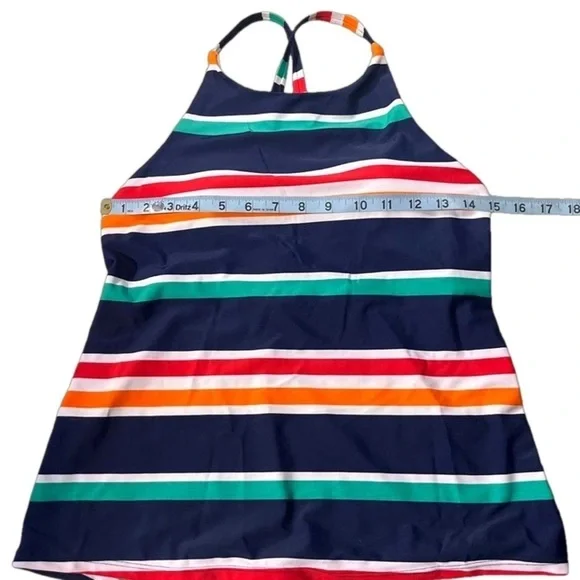 Nautica Striped Tankini Top, Size Large - Picture 3 of 9